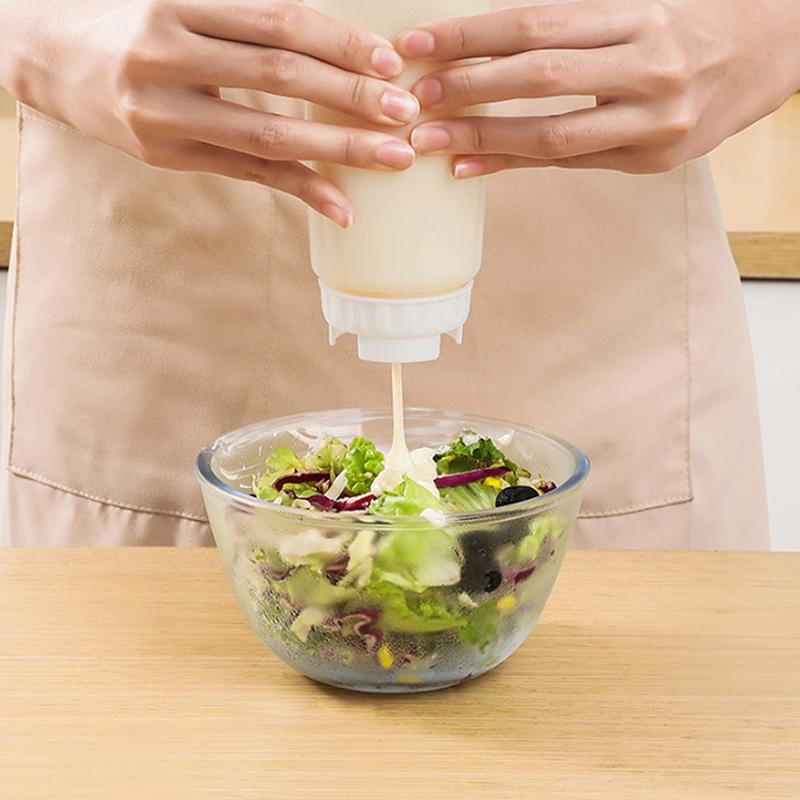 Sauce Dispenser Large Capacity Double Head Squeeze Bottle Kitchen Olive Oil Bottle Dispenser Storage Bottle Kitchen Utensils