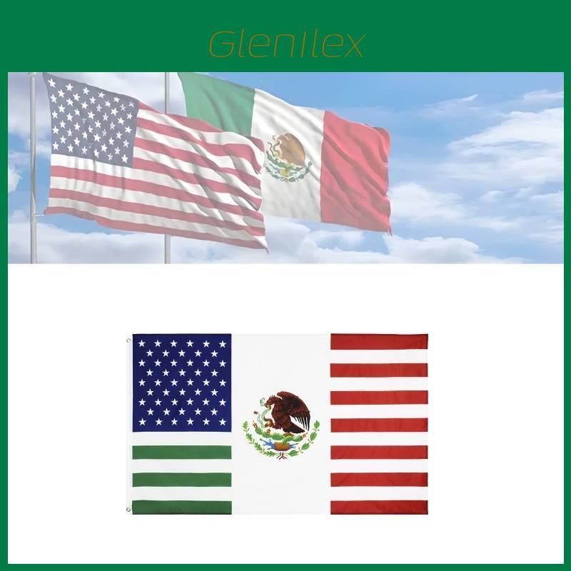 Eye-catching 90*150cm Us Mx Friendship Flag Perfect For Displaying Friendship And Unity