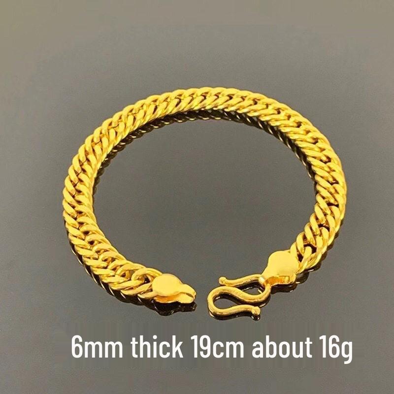 

Мужской браслет-плеть «Босс» из имитации золота с долговечным сохранением цвета - стильный и властный модный аксессуар.