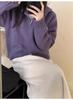 Women's Autumn/Winter Hooded Wool Knit Cardigan - Double Zipper Short Loose Sweater Coat