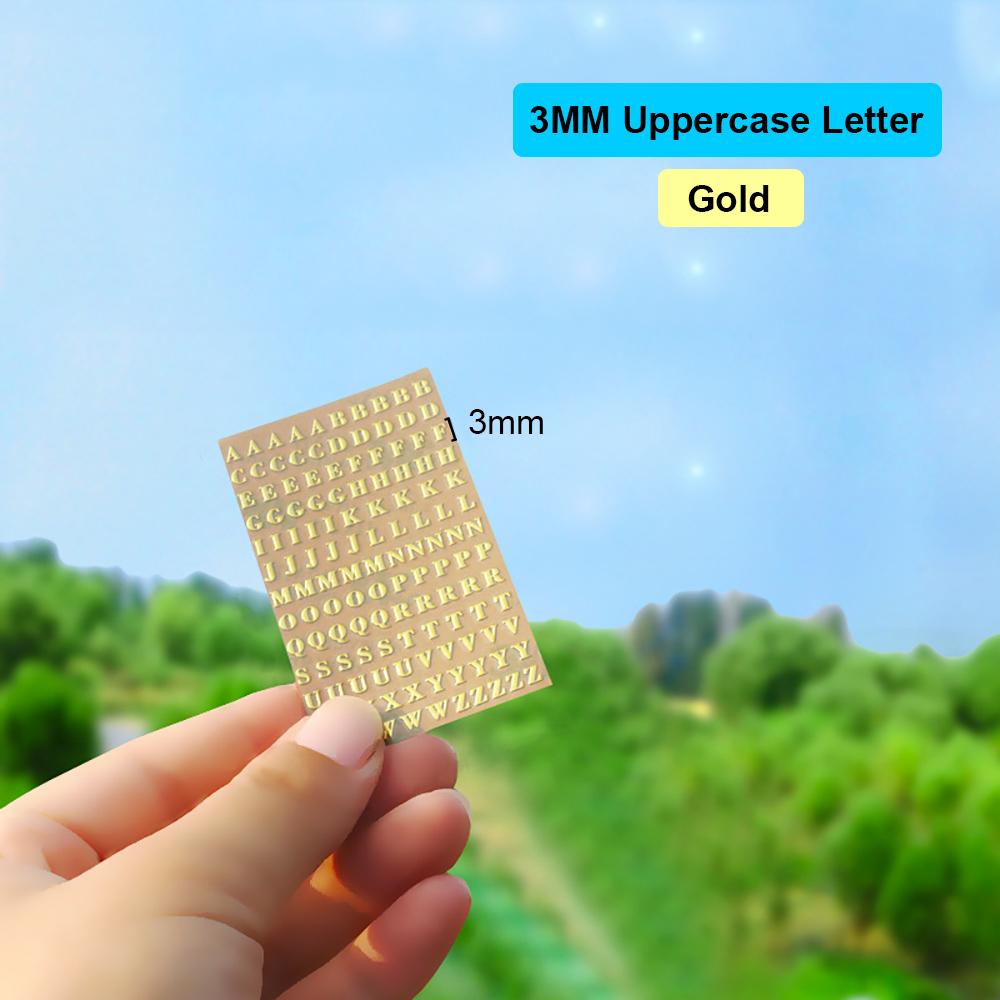 

Silicone world 2-9mm Alphabet Letters Numbers Decor Stickers Gold Silver Epoxy Resin Filler For DIY Silicone Molds Craft Making