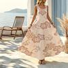 Women's Summer Sleeveless Flowy Maxi Dress Loose Fit,Lightweight A-Line Skirt for Picnic,Vacation,Daily Wear,Spring Autumn Layering