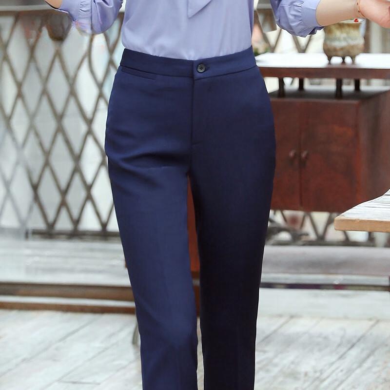 Women's High-Waist Straight-Leg Suit Pants