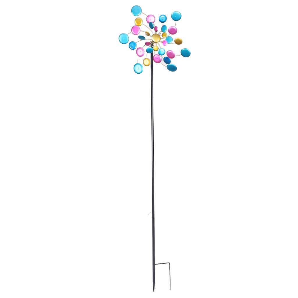 Garden Wind Spinner Colorful Metal Windmill Decoration for Outdoor Yard Lawn Patio