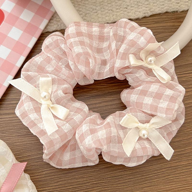 

Тканевый цветок резинка для волос в виде большого кишечника маленький свежий и сладкий шнурок для волос модные нежные темпераментные атмосферные аксессуары для волос