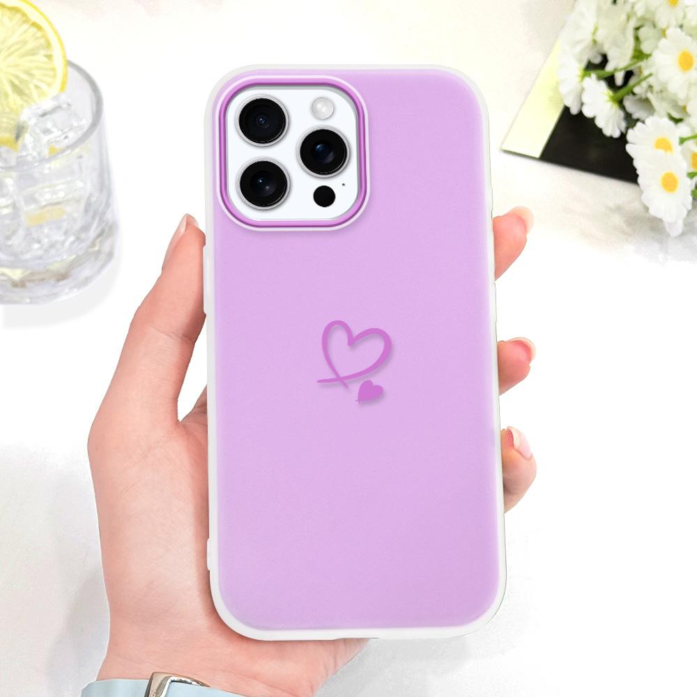 Simple Love Heart Phone Case For IPhone 14 13 12 11 Pro Max Mini 7 8 6 6S Plus X XS XR SE 2020 2022 Candy Colored Cover