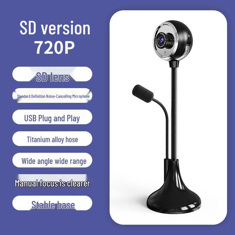 Driver-Free 2K HD USB Video Conferencing Camera with Desktop Mic