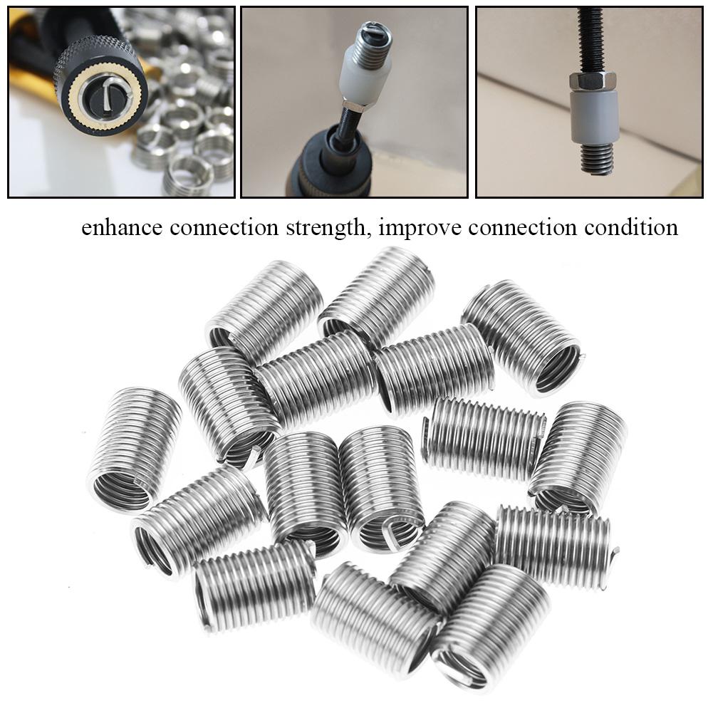 50pcs M10 Stainless Steel SS304 Coiled Wire Helical Screw Thread Inserts ((M10*1.5*2 D)