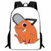 Printed Two-Dimensional Chainsaw Man Schoolbag, Primary School Student Cartoon Chaaw Man Backpack