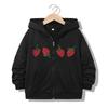 Felpa con cappuccio trendy con cerniera Divertente Casual Dolce Felpe con cappuccio Fragola Giubbotti Ragazzi Ragazze Y2k Felpa con zip Primavera Autunno Felpe con cappuccio