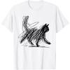 Trendy Streetwear Minimalist Cat Art T Shirt Women's Men Cotton Tee Casual Summer Oversized Humor Short Sleeve Cats Lovers Gifts