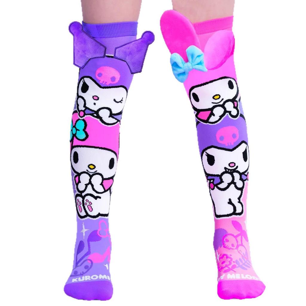 3D Cartoon Girl Knee-High Socks - Free Size for Kids