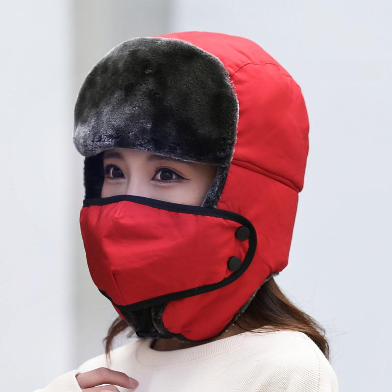 Women's Winter Fashion Warm Outdoor Riding Thickened Waterproof Windproof Cold Ear Protection Simple Practical Cotton Hat