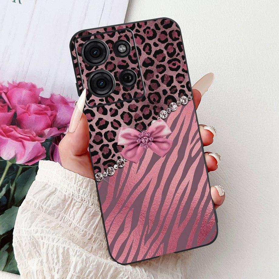 For Motorola G05 G15 Power G35 G55 G75 E15 Phone Case Back Cover Girly Fashion Flower Butterfly Paintong Soft TPU Bumper Fundas