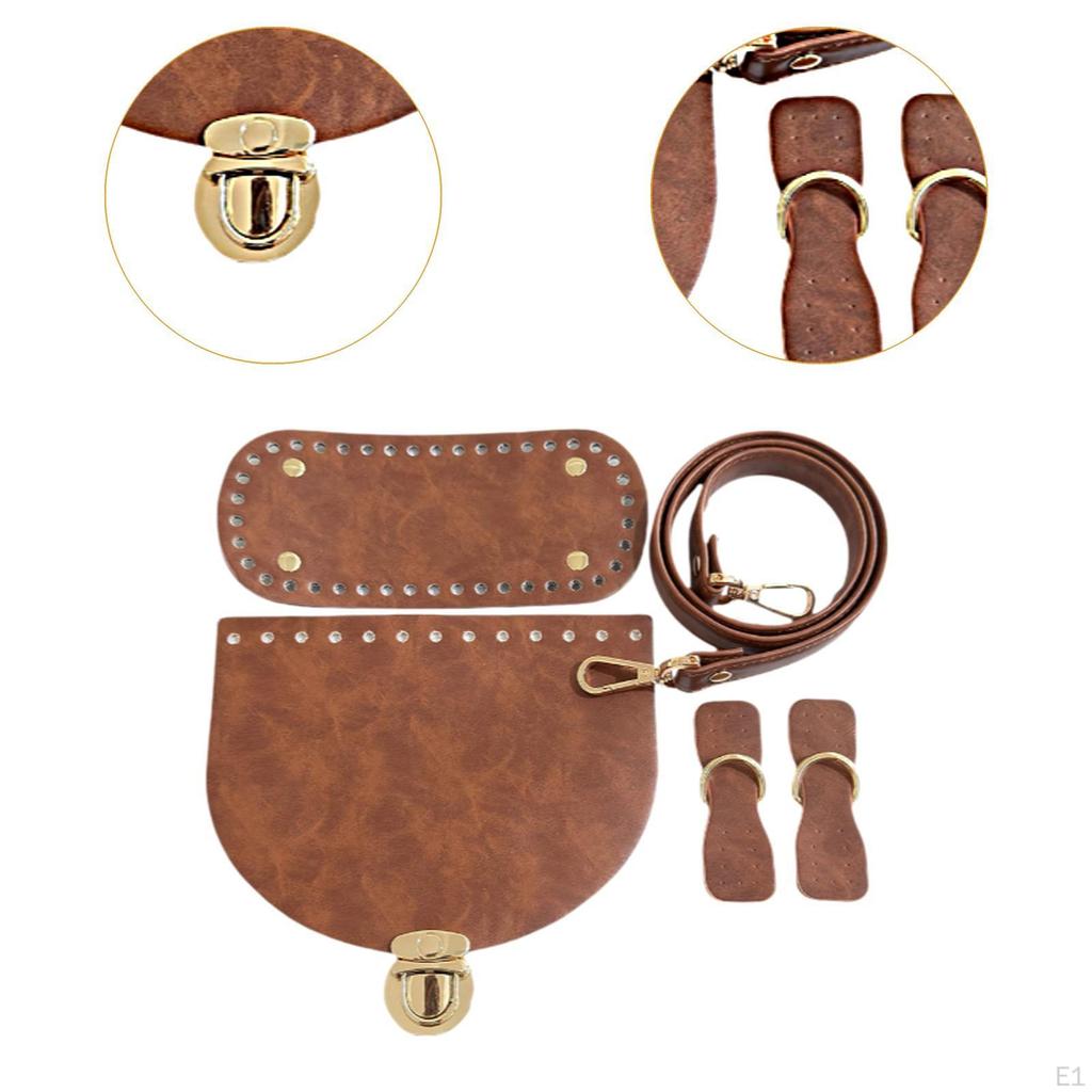 Pu -bags Knit -set Hand -woven Crochet Handbag Material for Enthusiasts