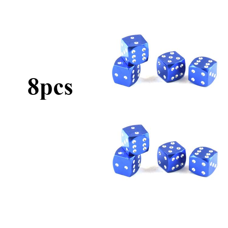 Aluminum Dice Tire Valve Caps Wheel Stem Tyre Tire Car Truck Motocycle Bike Dustproof Air Valve Dust Cap Cover Auto Accessoires