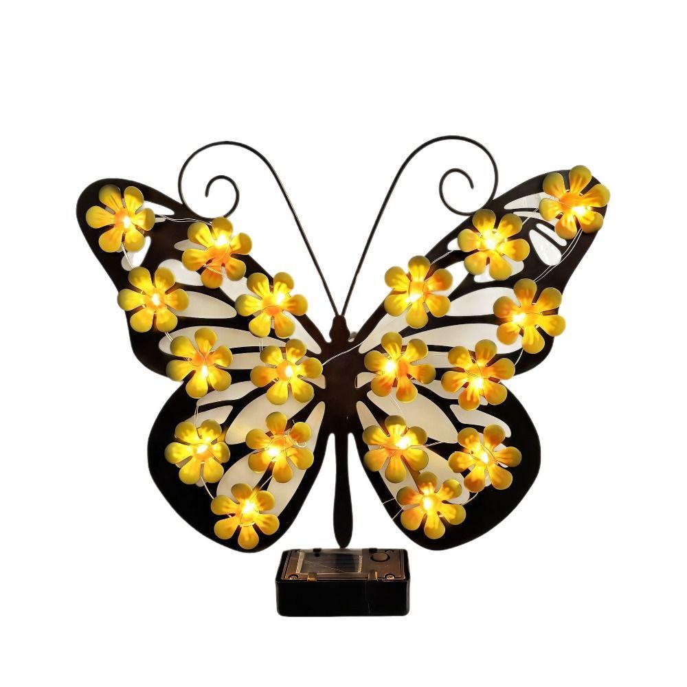 Solar Butterfly Wall Sconce Outdoor Decorative Light for 1.2V/0.5W Villa Patio