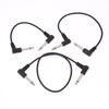2Pcs 10/30/50Cm Anti-Noise Electric Guitar Pedal Audio Cable 1/4" Right Angle Pedal Connectors Kit