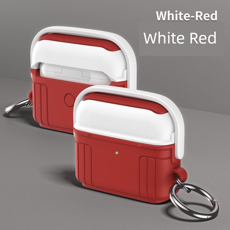 

Чехол для наушников Мягкий Креативный Хуацян Бэй 34 Поколение Ракушка Airpodspro Минималистичный Три Поколения Ударопрочный Чехол для Bluetooth-наушников Airpods Pro2 generation hook White Red [Ice Box]]