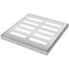 Stainless Steel Garden Drain Grate with Frame for Rainwater Management and Floor Drain Applications in Outdoor Spaces