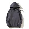 Felpa con cappuccio spessa tinta unita primaverile Felpa con cappuccio casual retrò tinta unita per uomo e donna