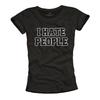 I Hate People Shirt Womens I Hate People Top Summer Statement Black Humor-