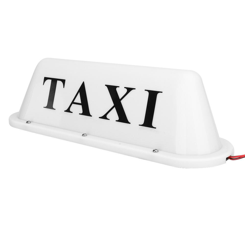 12V LED Magnetic Taxi Sign Roof Top Car Super Bright Light Lamp with Cigar Lighter(Yellow Case)