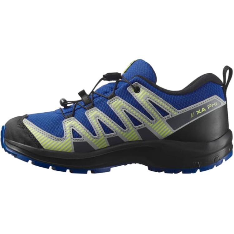 Salomon Xa Pro V8 Versatile Comfortable Waterproof Low Top Outdoor Shoes Kids Shoes Blue Green 477296