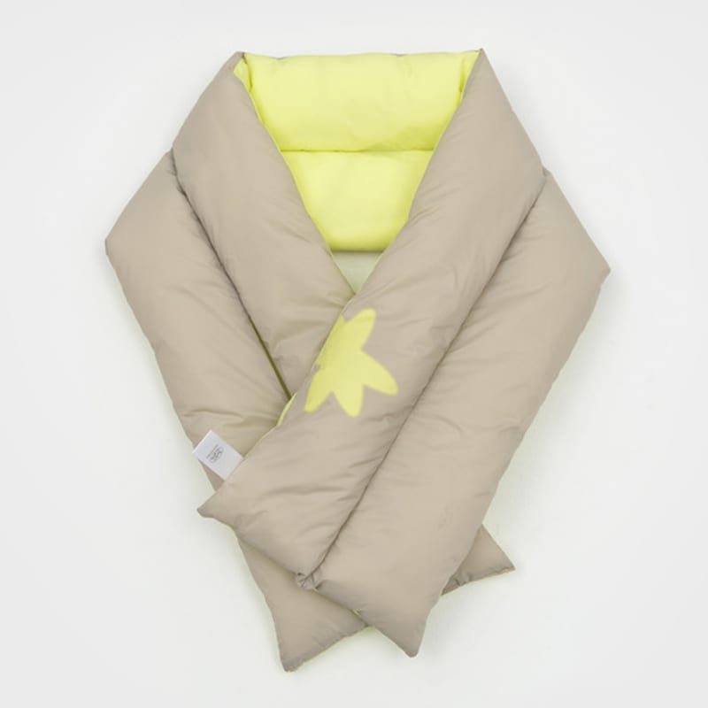 RECLOW WIN PADDING MUFFLER LIME BEIGE