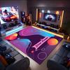 1PC Custom Name Abstract Art Theme Floor Mat Ideal for Living Room, Game Rooms, Office, Bedroom,Floor Mat Playful Design