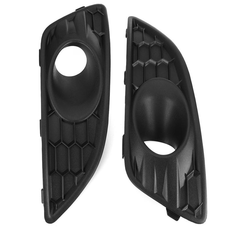 1 Pair Front Bumper Lower Honeycomb Lamp Surround Grille Fog Light Trim Cover for Ford Fiesta Mk7 Facelift 2013-2017