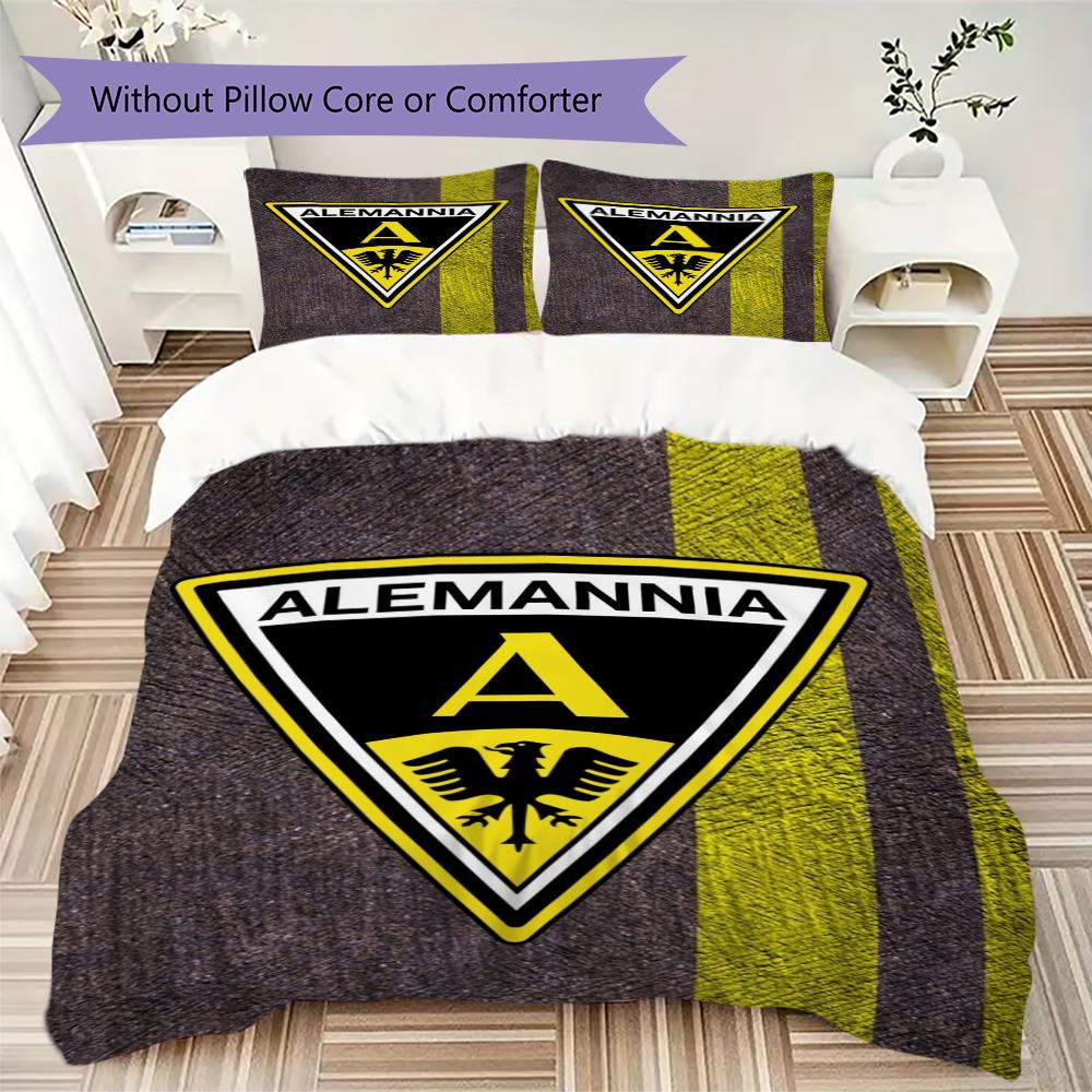 Alemannia Aachen Pattern Bedding,Quilt Set Quilt Cover Pillowcase Home Birthday Gift(1 * duvet cover + 2 * pillowcase, without core)_lx