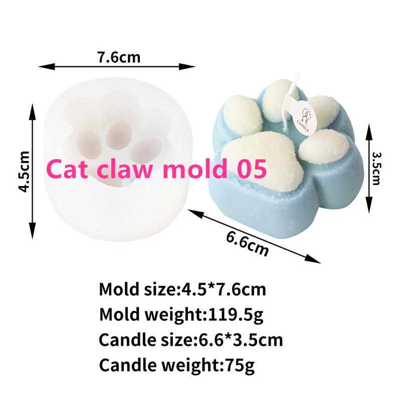 3D Handmade Animal Three Eyes Cat Head Silicone Candle Mold DIY Kitten Dog's head Plaster Crafts Resin Casting Home Decor Gift