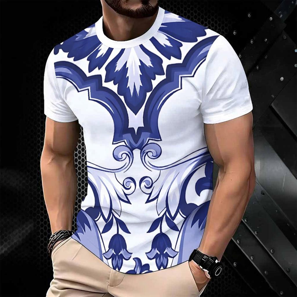 Women Short Sleeve Crew Neck T Shirt Dark Navy Pink Hibiscus Green Tropical Palm Leaf Print Top