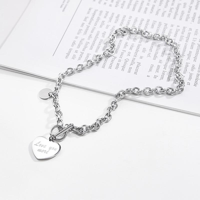 Hip Hop Thick Chain Necklace Female Tide Cold Wind Simple Versatile Collarbone Chain Male Not Cool