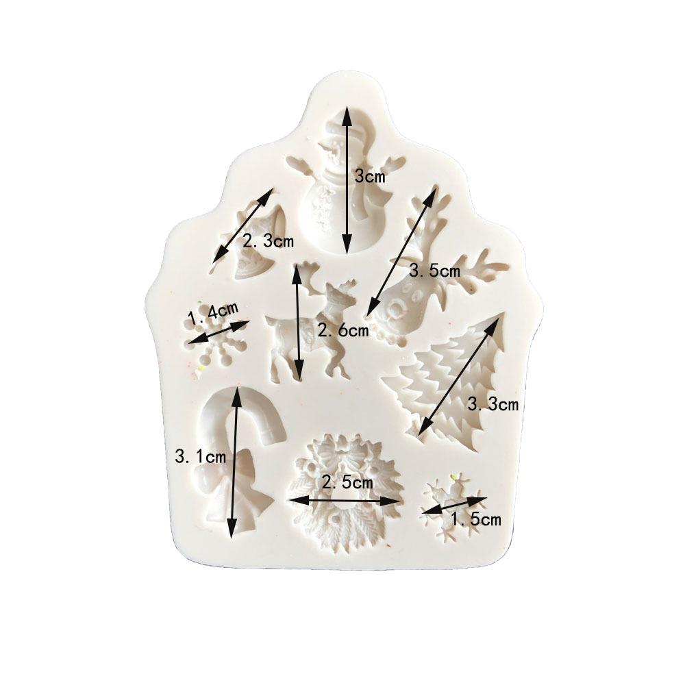 1 Pcs 3D Christmas Candy Mold Silicone Sugar Turning Mold Cake Chocolate Decoration Baking Mold Tools Cake Baking Accessories