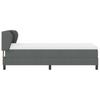 Boxspring Bed with Headboard Dark Grey 100 X 200 Cm Fabric