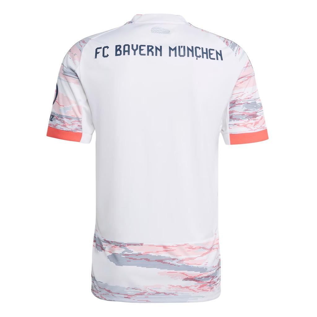 adidas FC Bayern 25/26 Away AEROREADY Comfortable Versatile Short Sleeve Football Shirt Men Tops White JJ2143