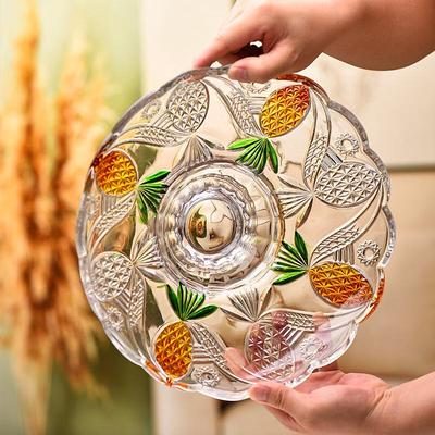 European Crystal Glass Fruit Plate
