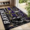 Baltimore Ravens Helmet Artwork Carpet Rug Soft Washable Anti Slip Home Living Room Sofa Mats Personalized Christmas Rug
