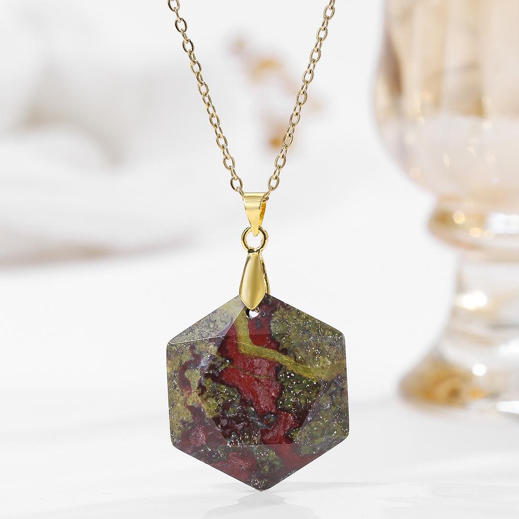 Natural crystal pendant, amethyst hexagram, David's star, necklace, Bohemian jewelry