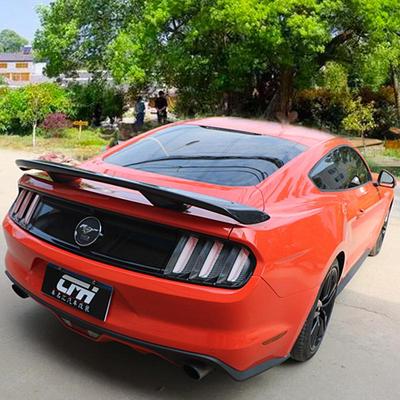Carbon Fiber Rear Wing Spoiler for 2015-2022 Ford Mustang with Two-Leg Design