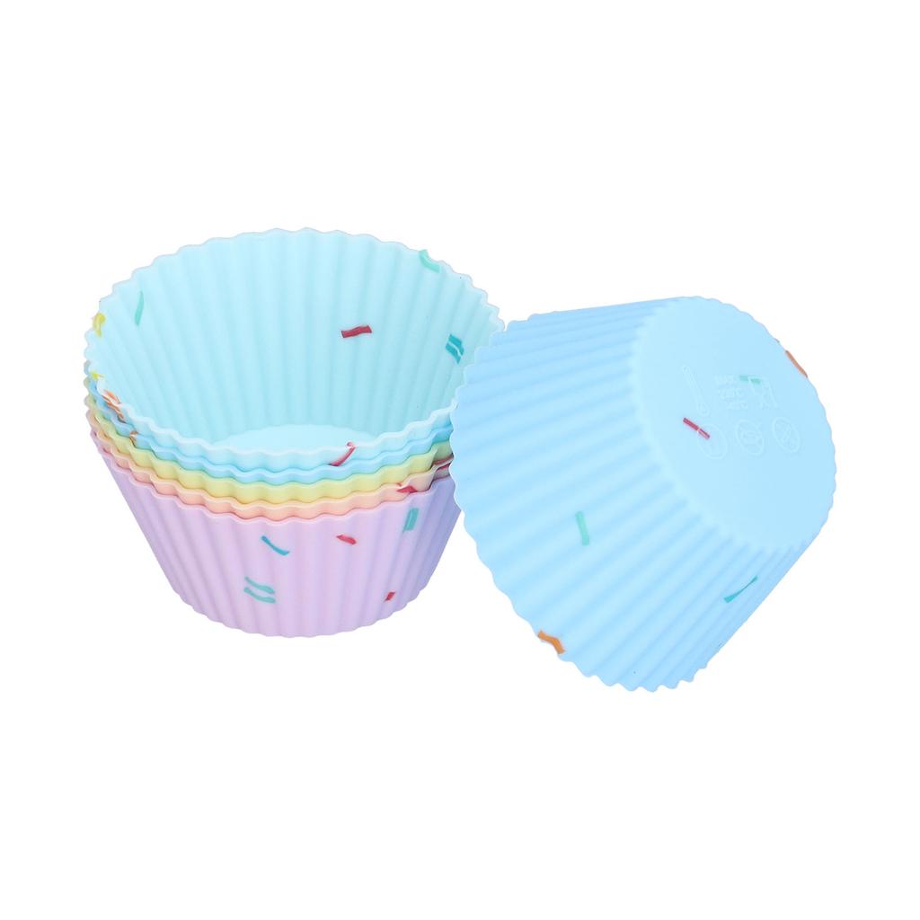 20Pcs Silicone Cupcake Mold Non Stick Reusable Baking Molds for Muffin Biscuits Cheese Cake Pastries