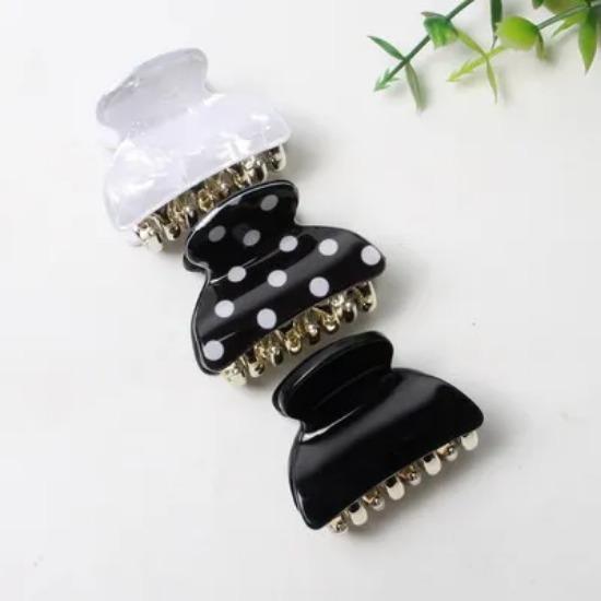 3pack Hair Clip Daisy Acrylic Plastic Small Hair Claw For Women Girls Fashion Gold Crab For Hair Tins Clamps Hair Accessories