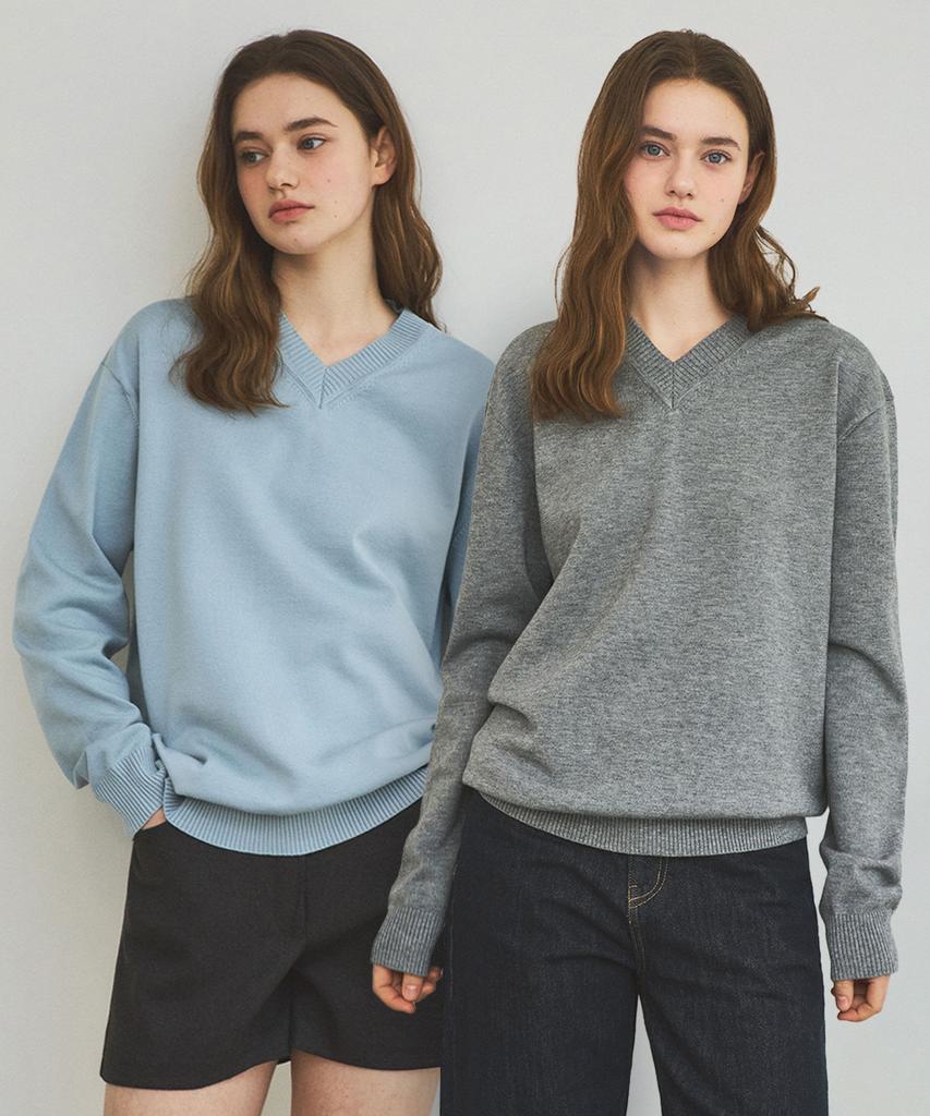 Wednesday Oasis For Woman W/Always Washable V-Neck Knit_5 Colors (Wc25-Kn01)