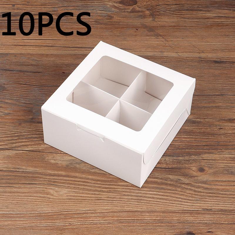 WTEMPO Foldable Clear Window White Paper Gift Boxes Multi-cavities DIY Flowers Soaps Small Presents Packaging Boxes Perfect for Birthday Wedding