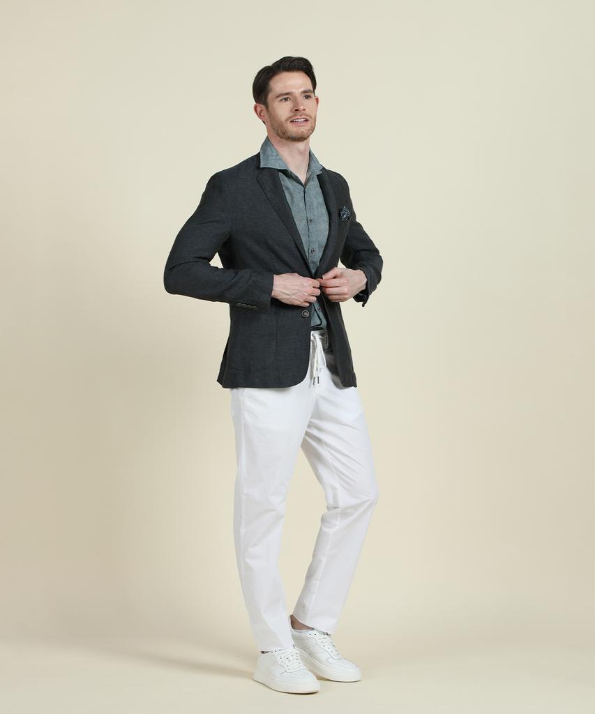 Panicale Grey Washed Linen Jacket