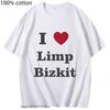 Lover Limpbizkit T-Shirts Fashion Band Graphic Shirt 100%Cotton Summer Clothes Street Streetwear Men Women Aesthetic Tees