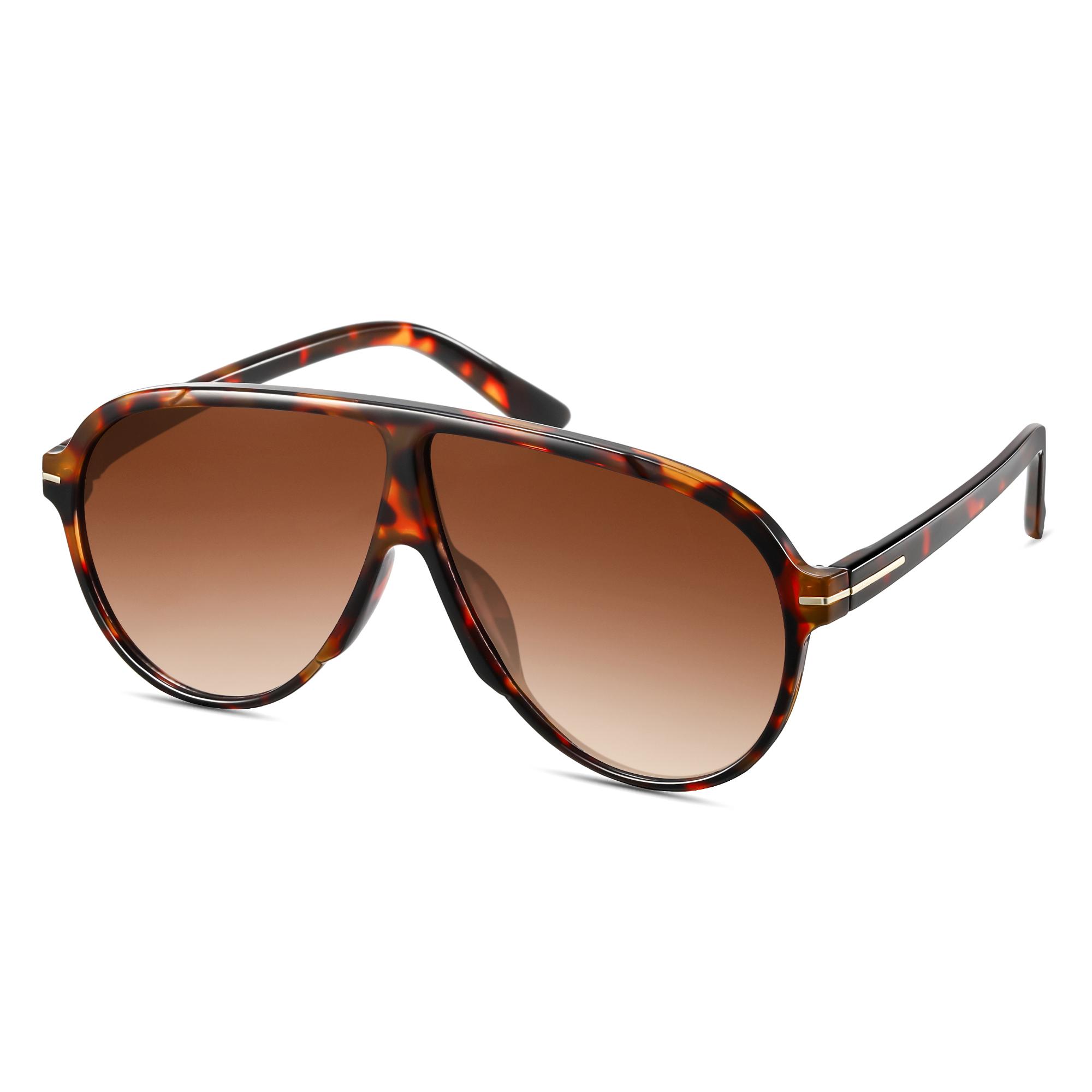 

1PCS Classic Large Frame Pilot Sunglasses Unisex Daily Casual Sun Protection Glasses Couple Style Eyewear