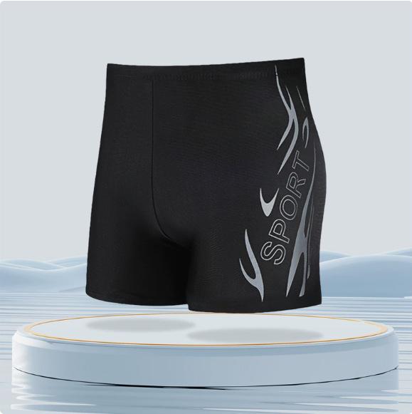 2026 Men's Quick-Dry Square Leg Swim Trunks - High-End, Anti-Embarrassment Professional Swimwear.